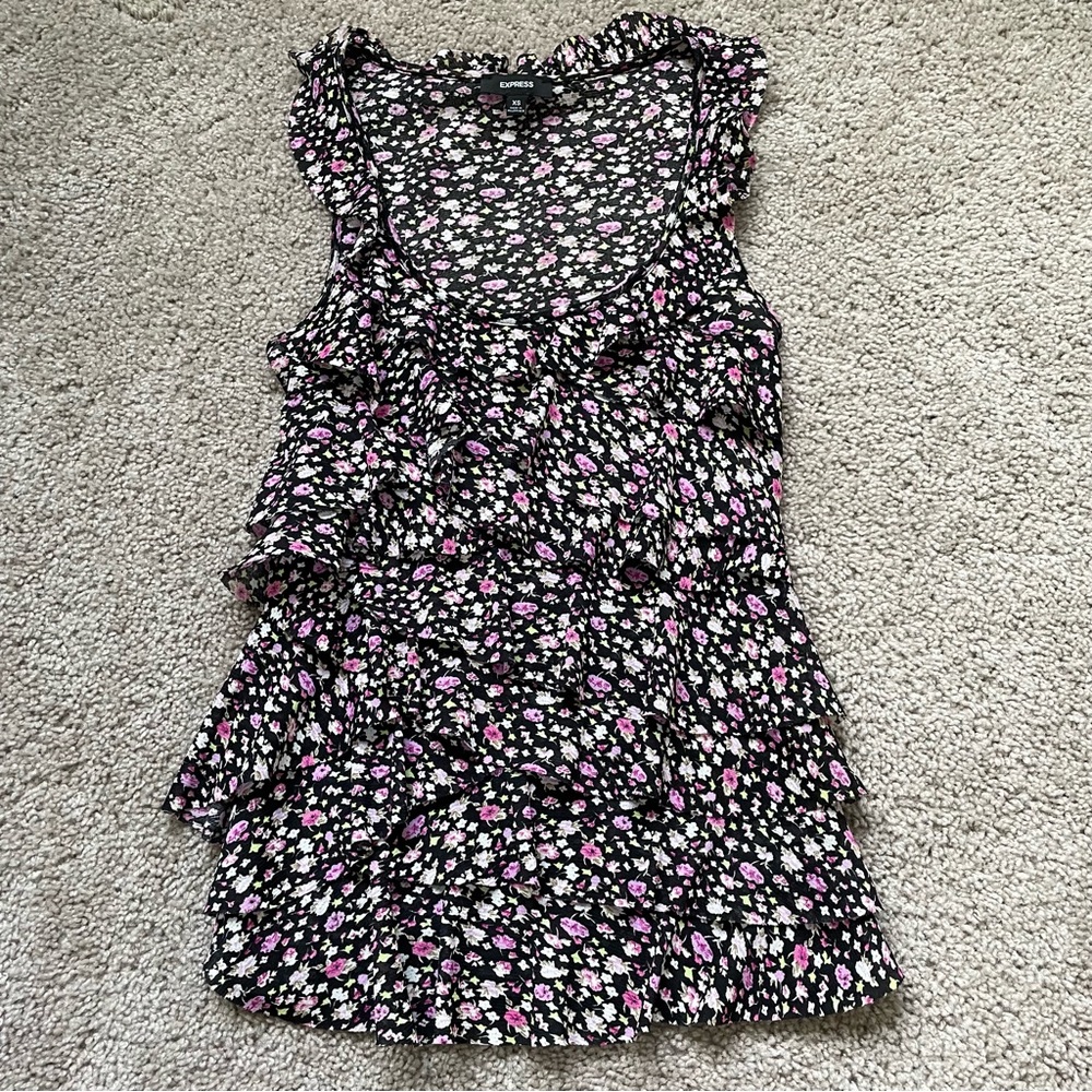 Express tank top floral‎ size xs